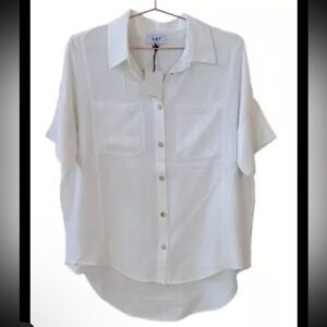 Oat New York Shirt Collared Button Down Top Size L